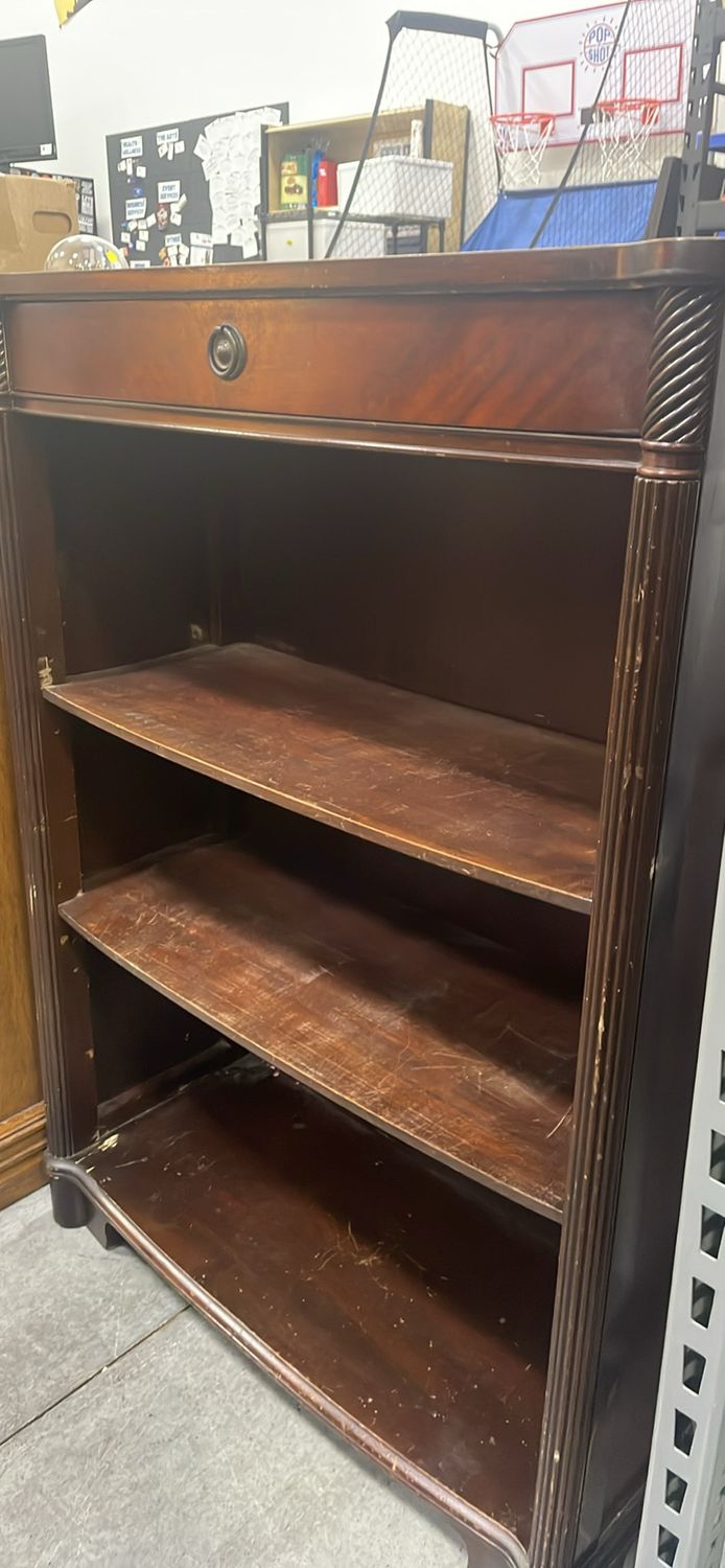 Small Mahogany Bookcase With Drawer