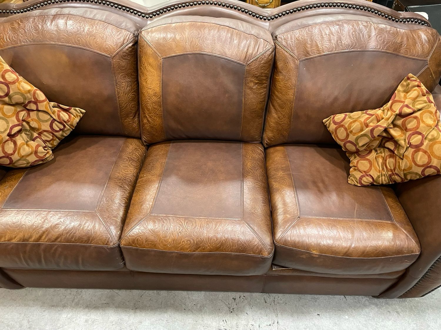 Brown Leather Couch