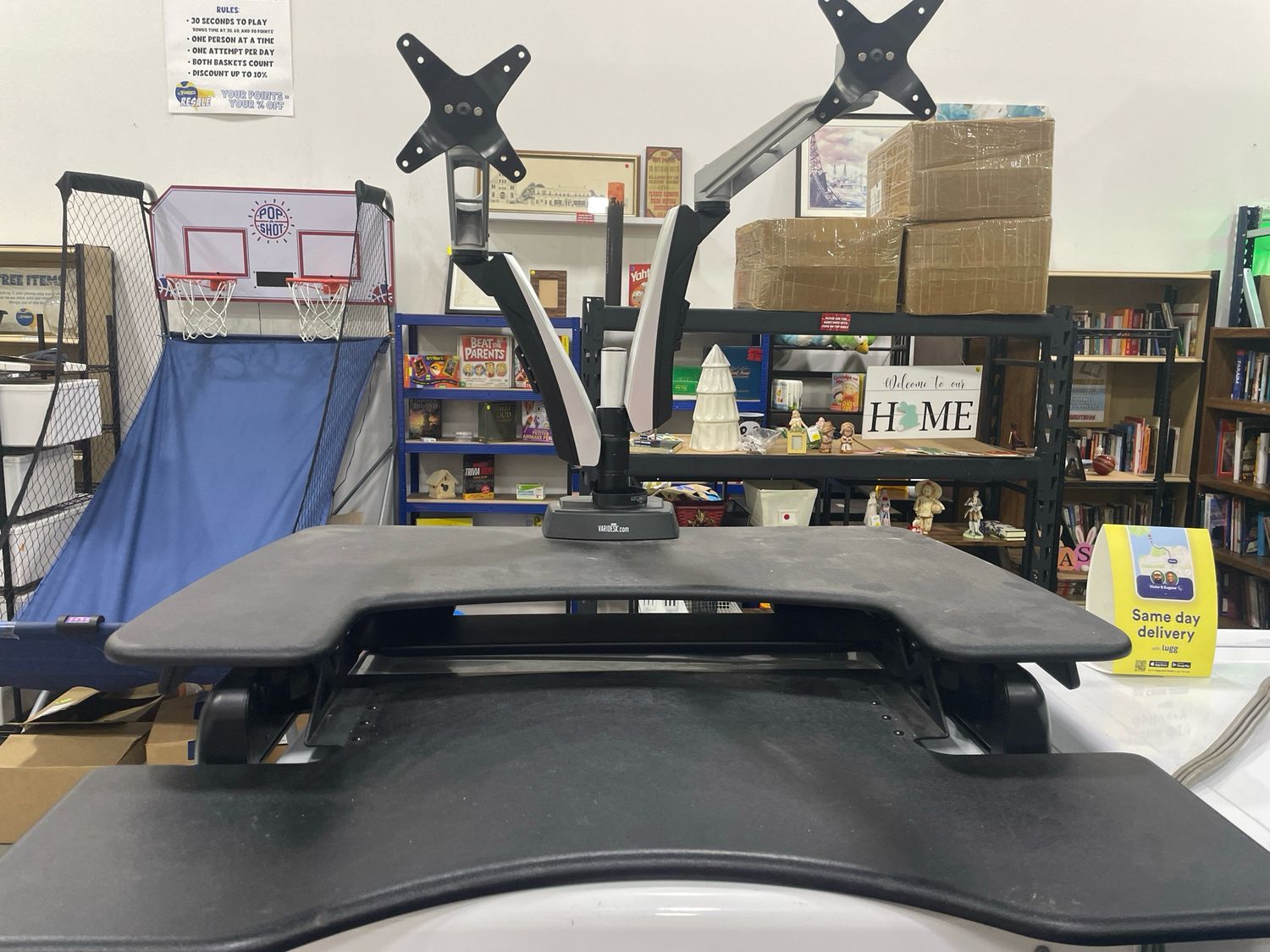 Computer Desktop With Two Monitor Brackets