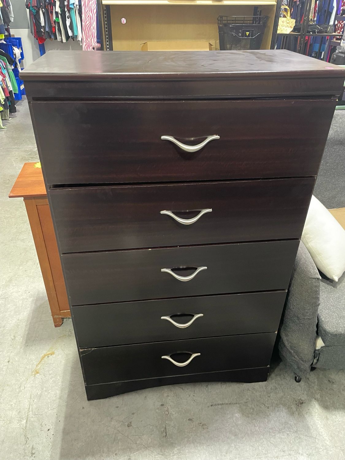 Dark Brown 5 Drawer Dresser