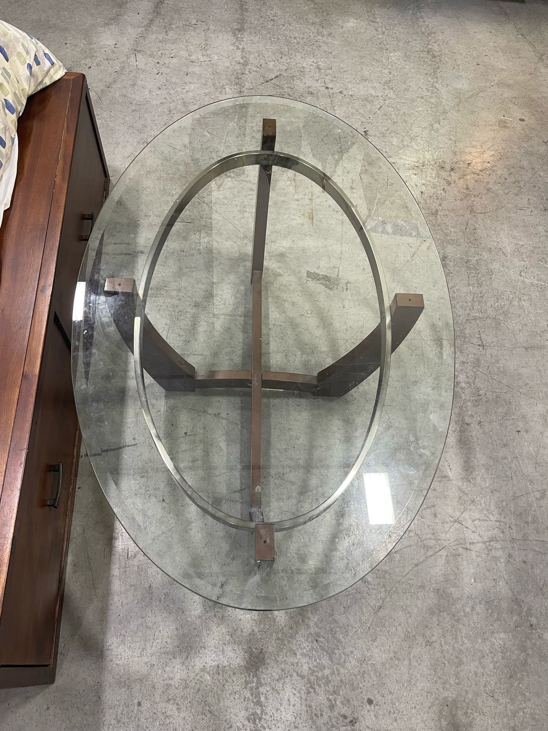 Glass Oval Table