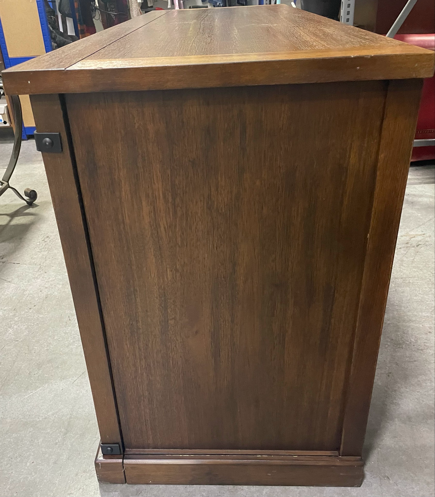 Budmore Tv Stand W/ Sliding Barn Doors