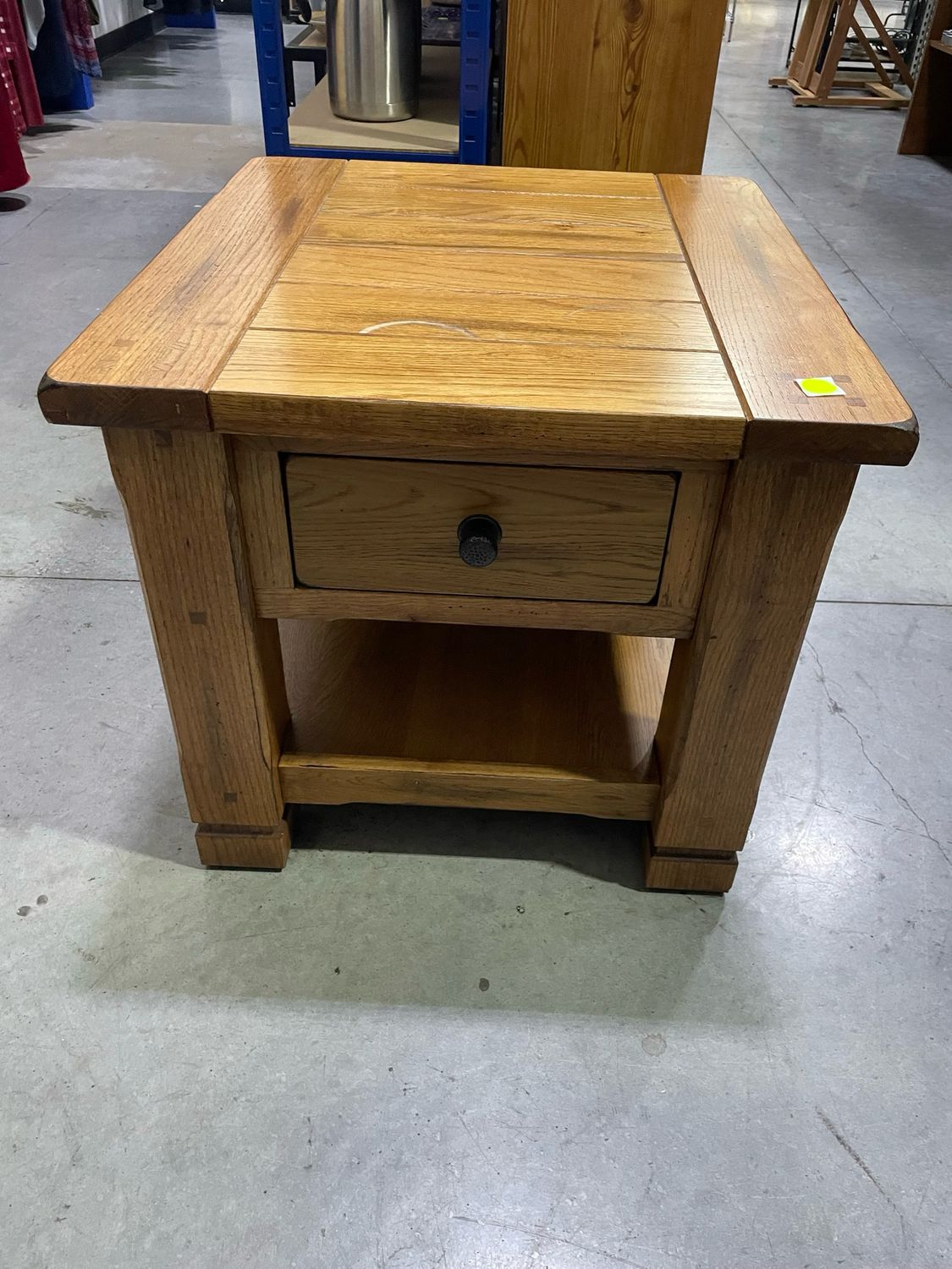 Solid Wood Table With One Drawer