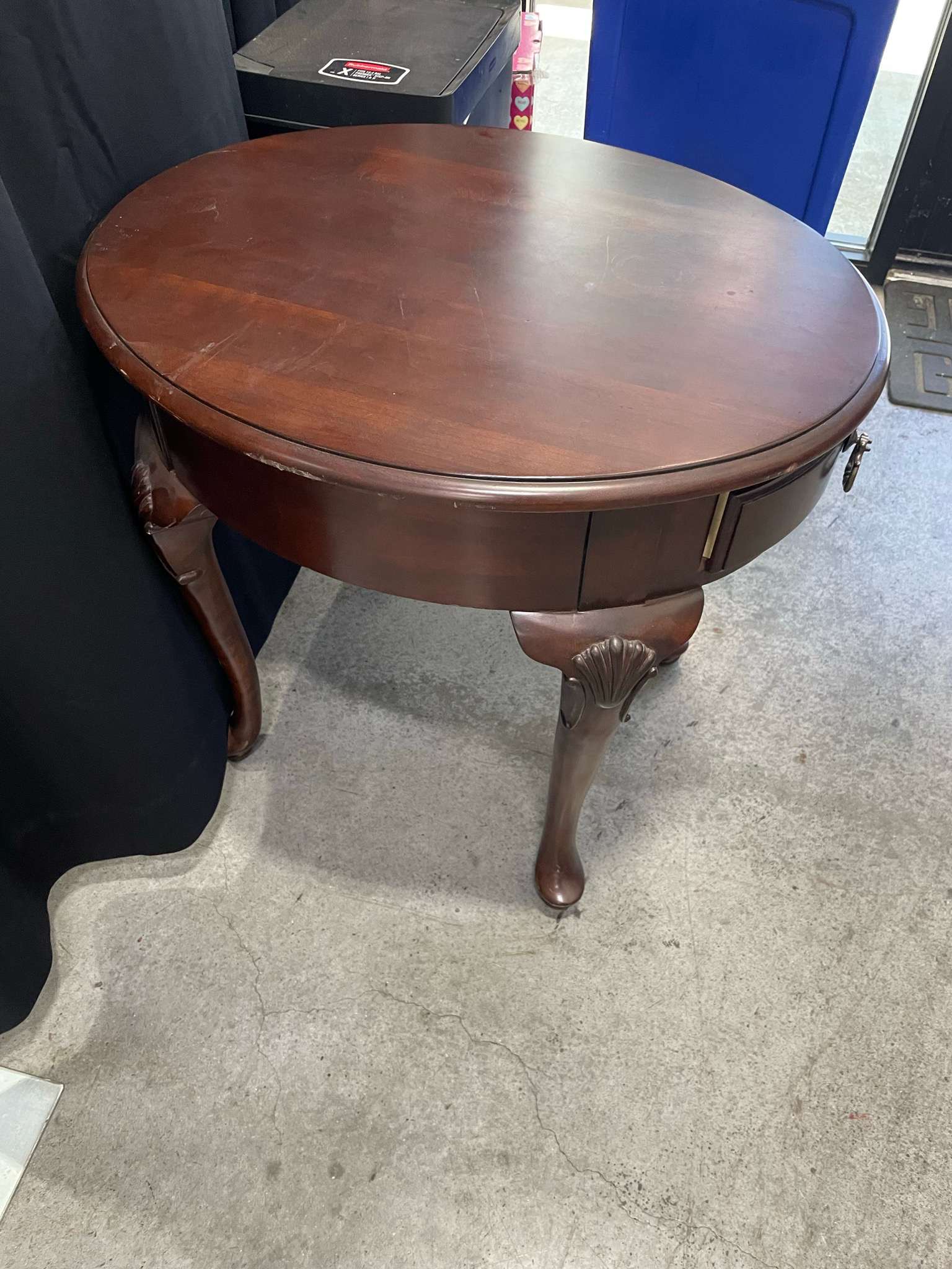 Dark Brown Oval Table