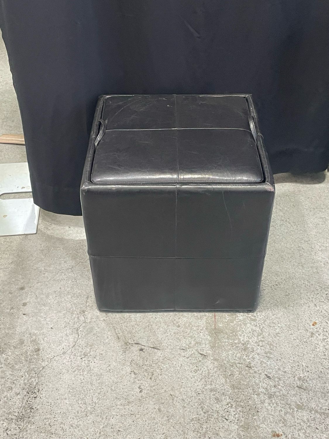 Pleather Ottoman