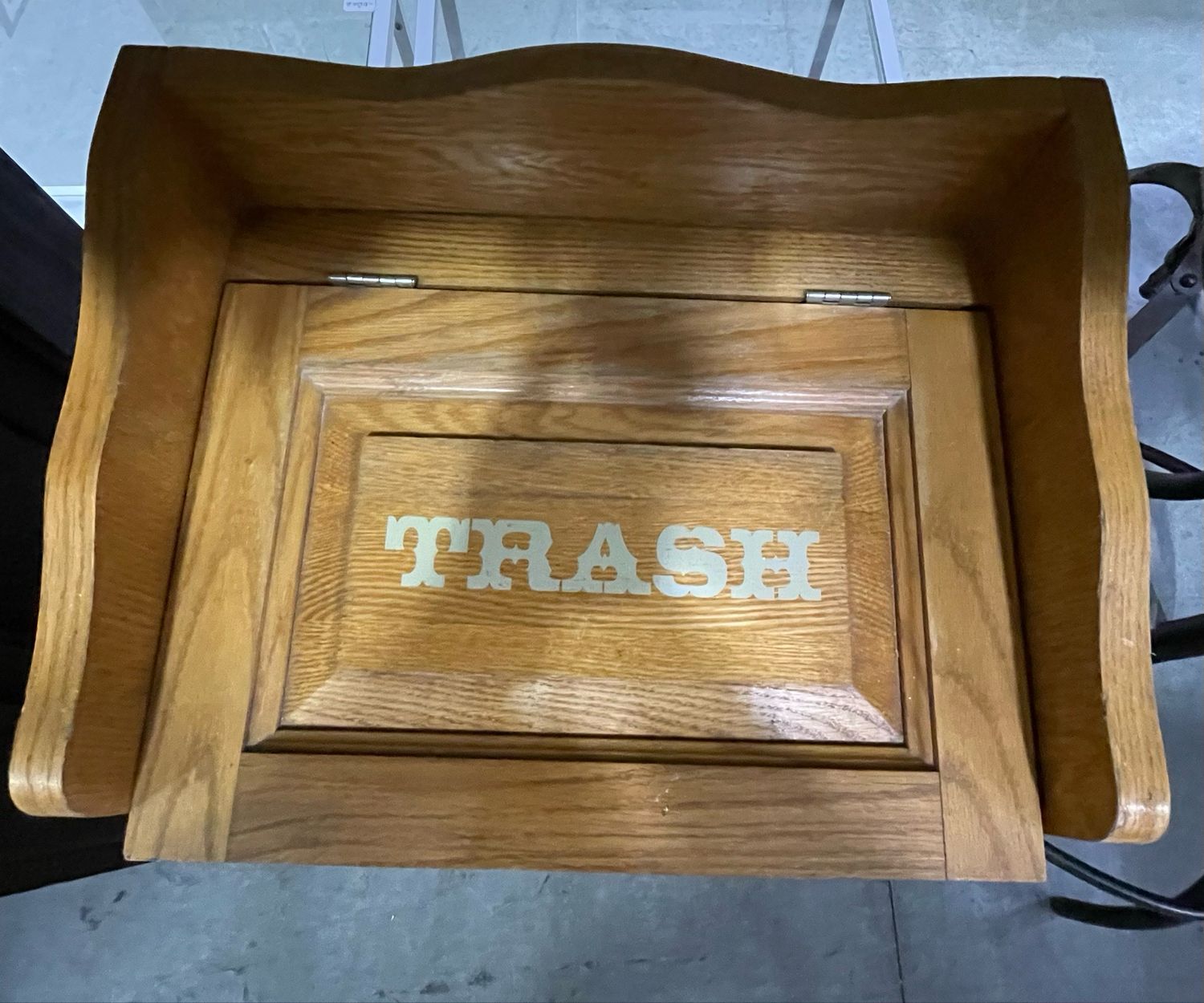 Vintage Trash Bin Cabinet