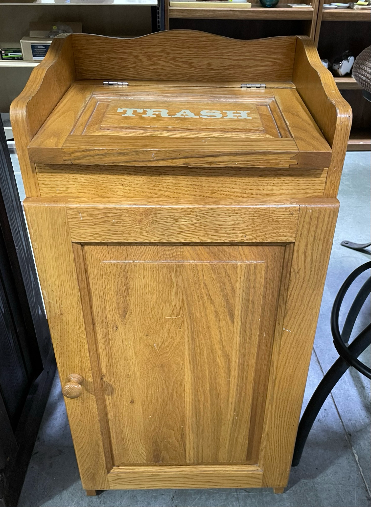 Vintage Trash Bin Cabinet