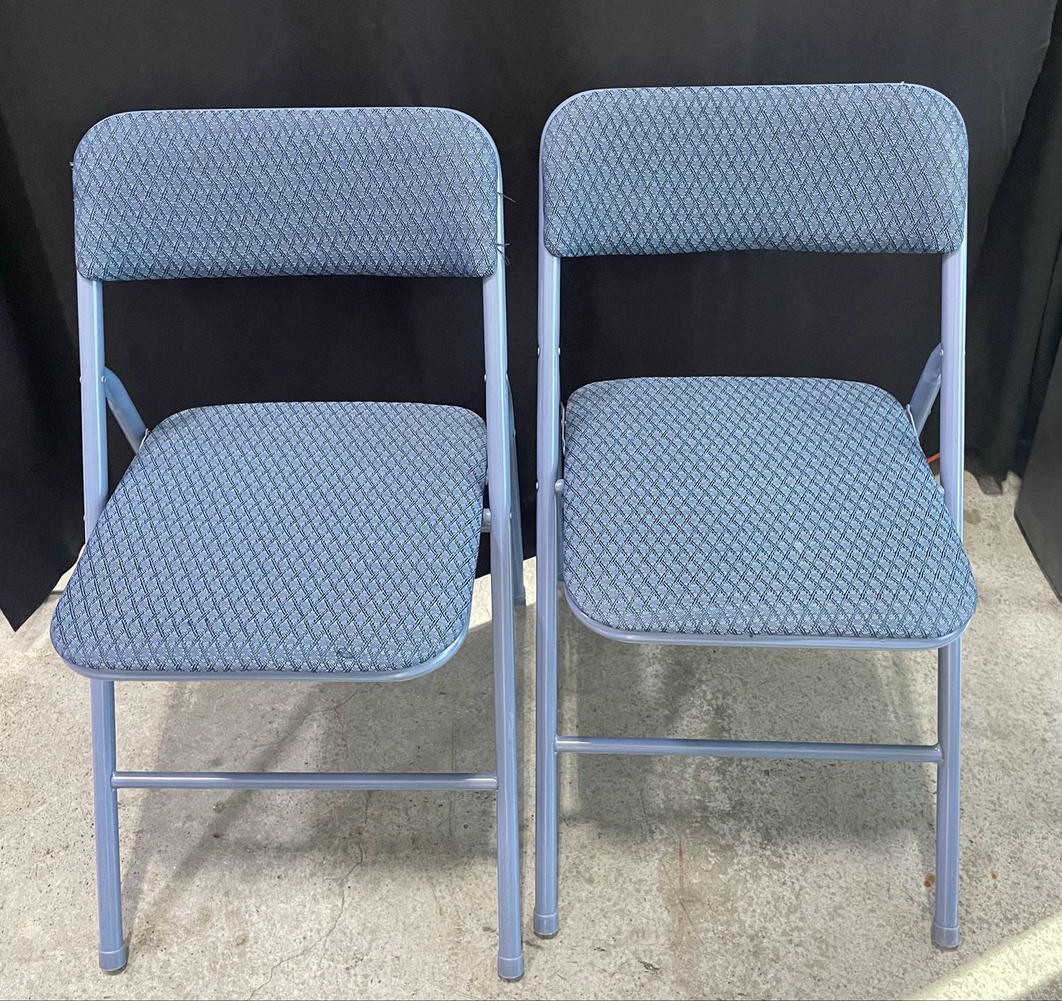 Blue Padded Folding Chairs