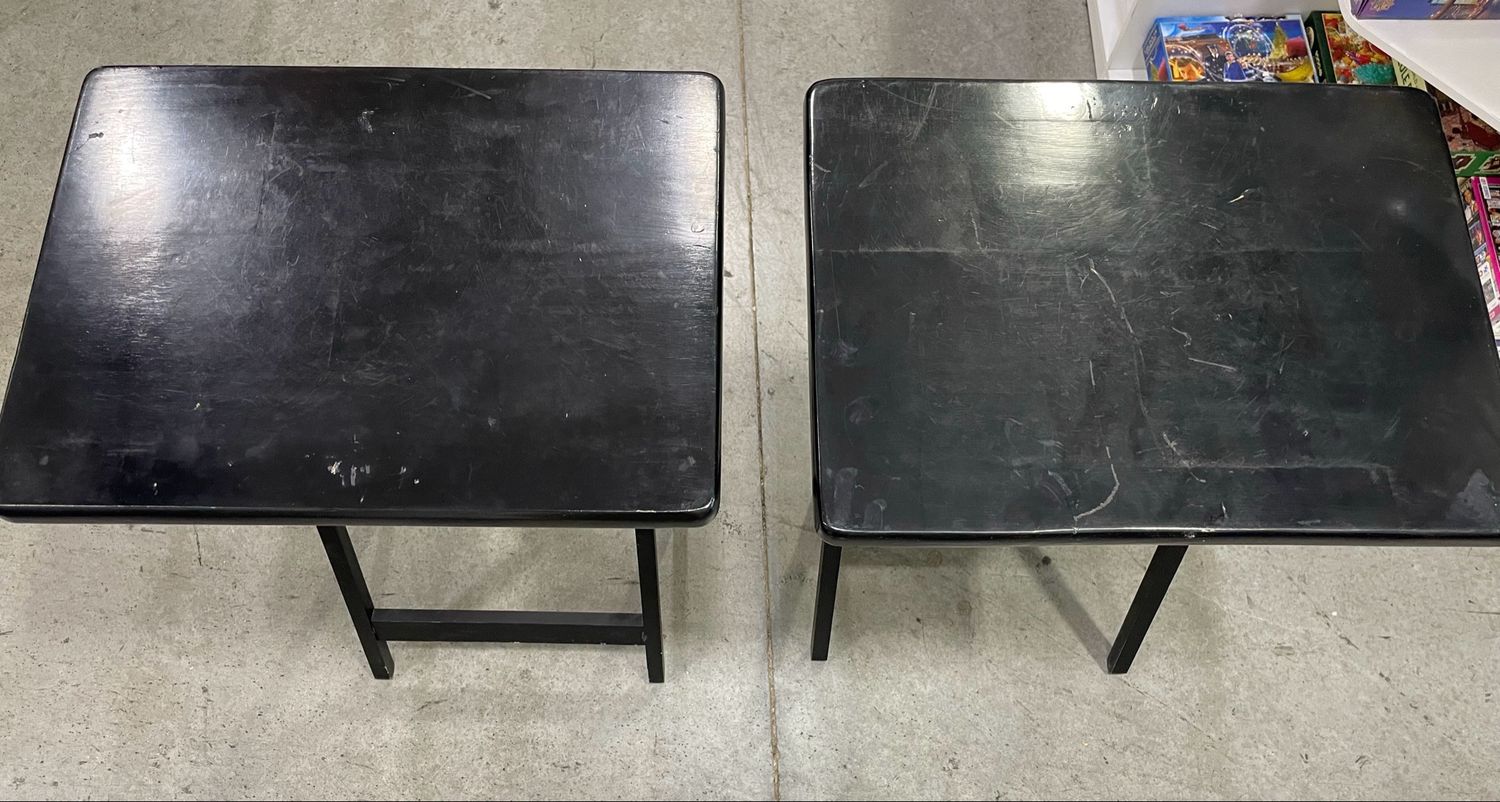 Black TV Tray Table