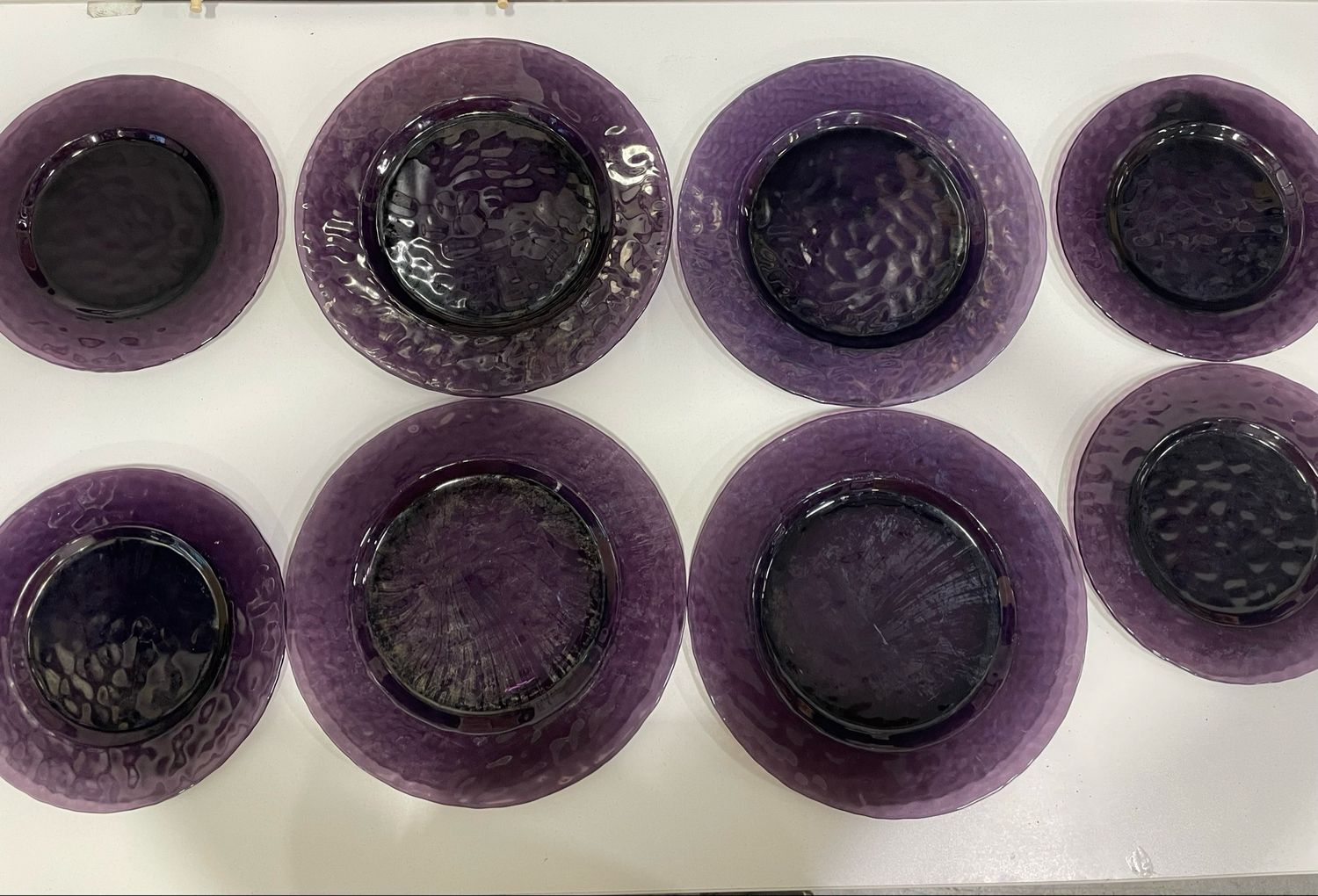 Studio Bormioli Rocco Palatina Set of 8 Amethyst Plates