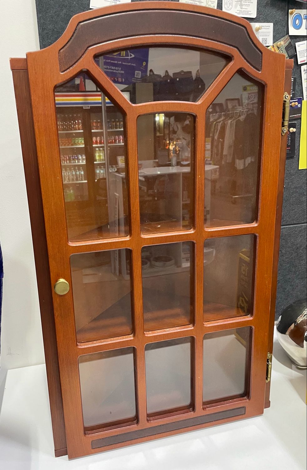 Mounted Corner Curio Cabinet