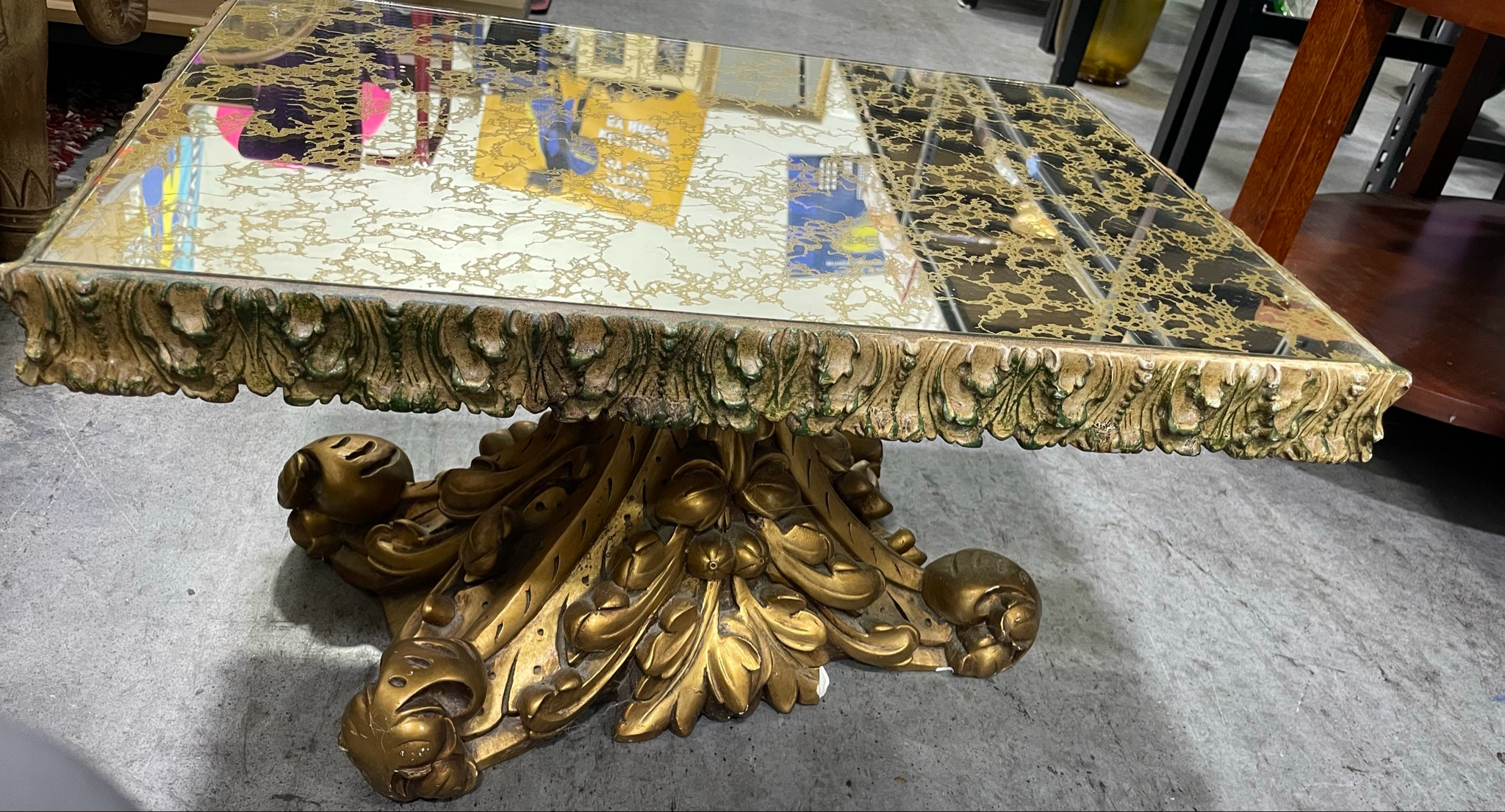 Gold Mirror Table