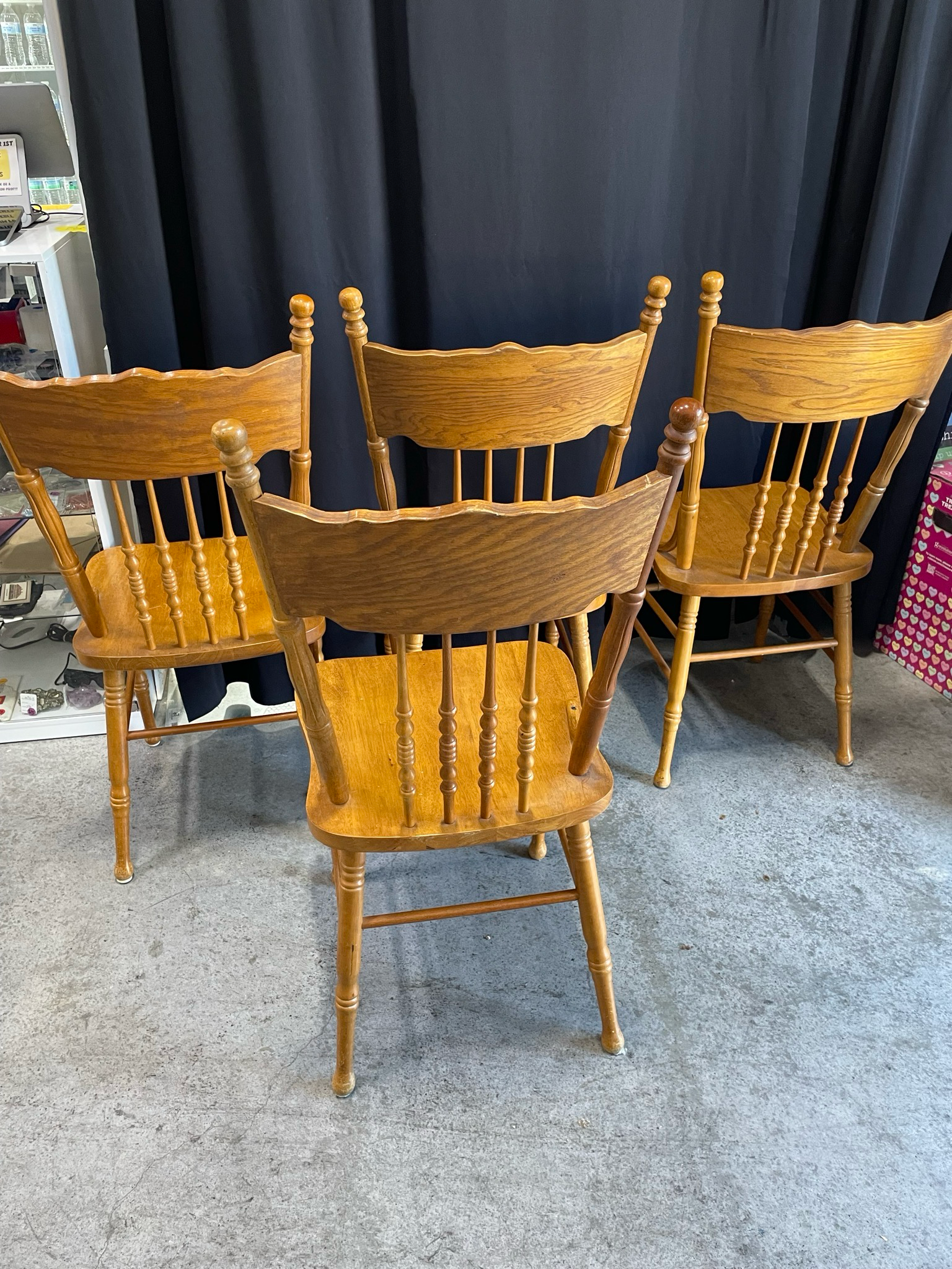 Vintage Golden Oak Dining Chairs