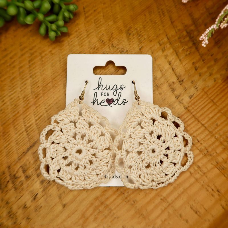 Natural Doily Shaped Earrings