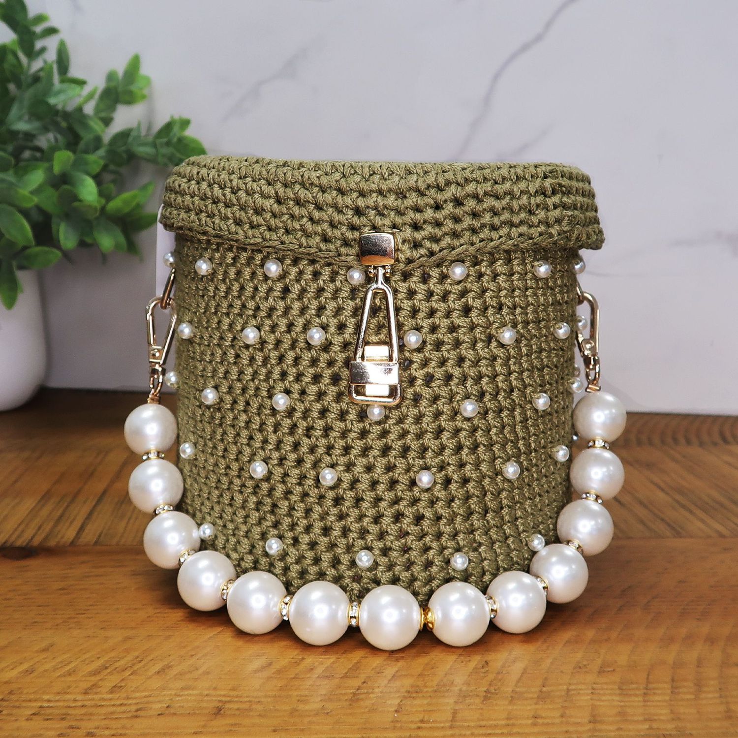 The Green "Queen" Hat Bucket Purse