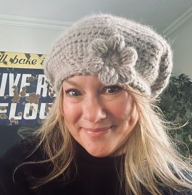 Slouchy Flower Beret