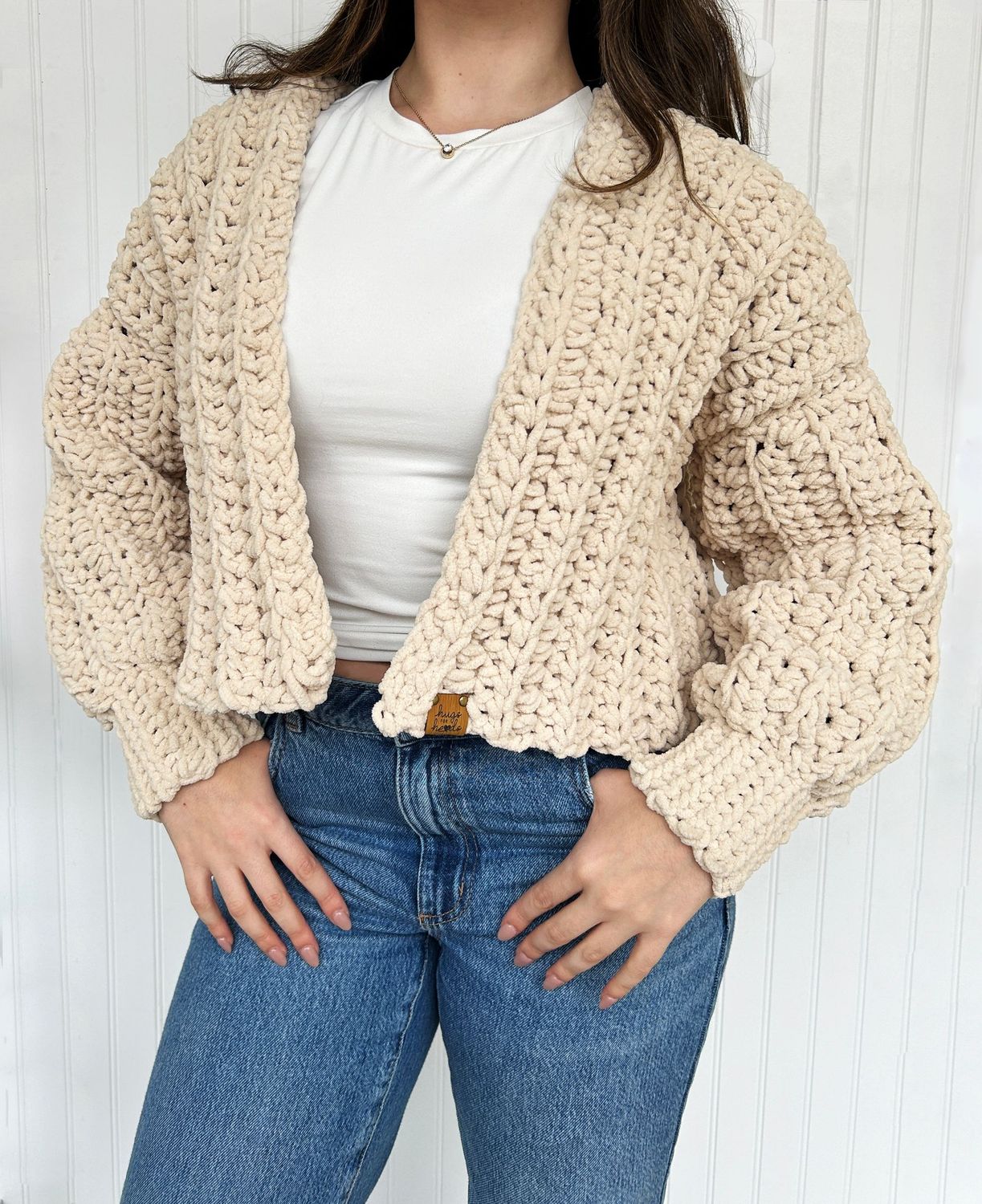 Chunky Chenille Crop Cardigan