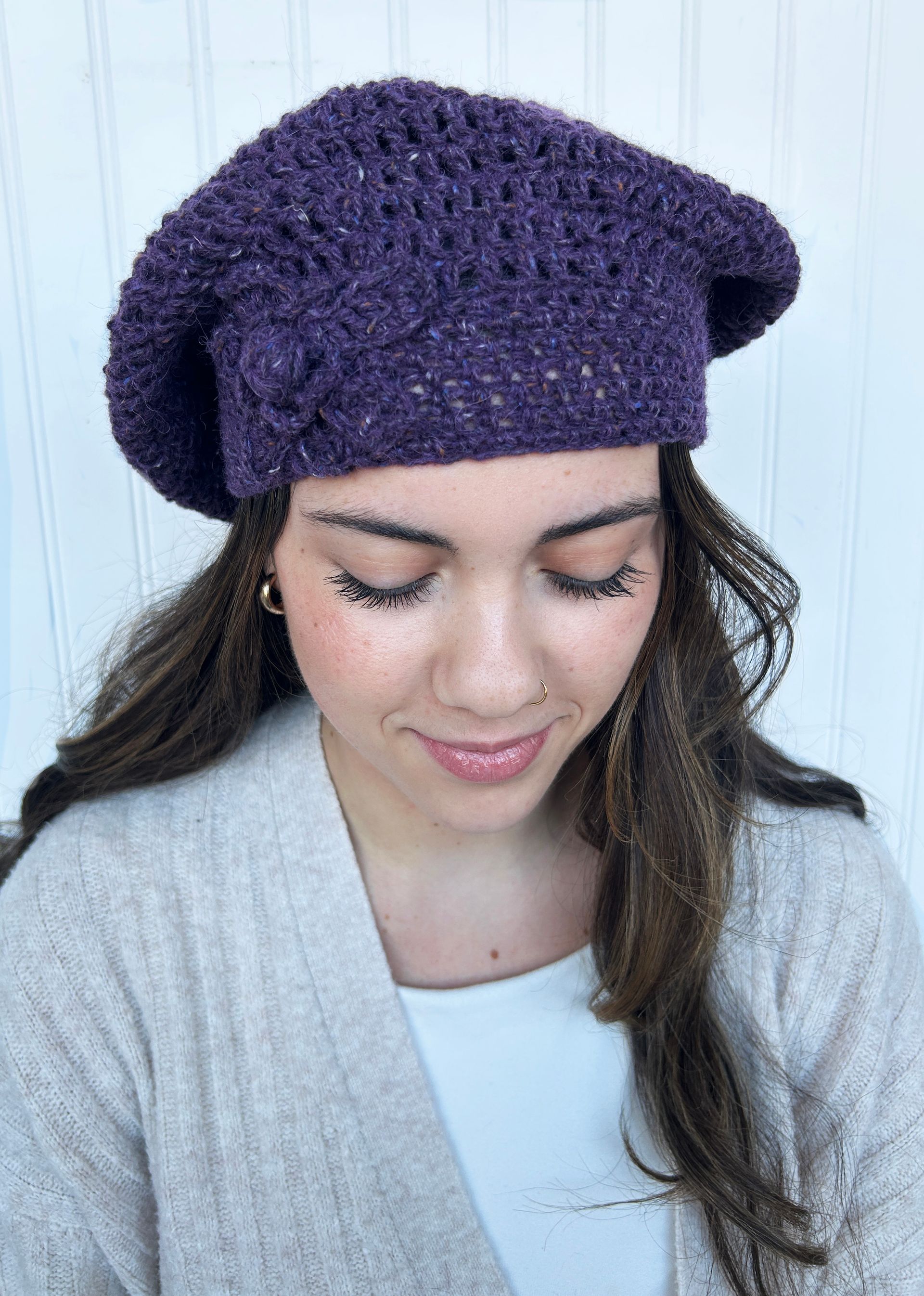 Slouchy Purple Hat