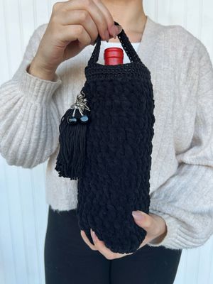 Black Velvet Wine Bottle Gift Sak