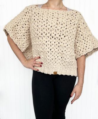 Chunky Chenille Winter Wrap / Vest