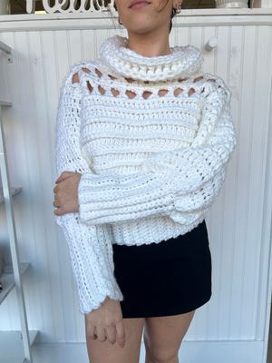 Chunky White Stella Sweater