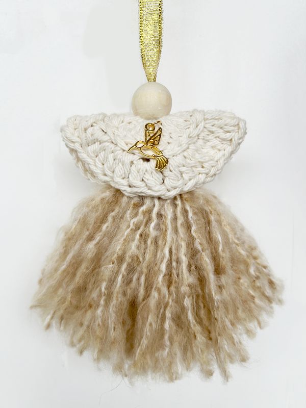 Handmade Crochet Cancer Awareness Angels – Keychain or Ornament