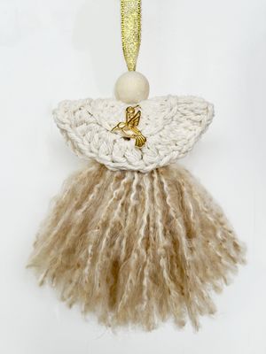 Handmade Crochet Cancer Awareness Angels – Keychain or Ornament