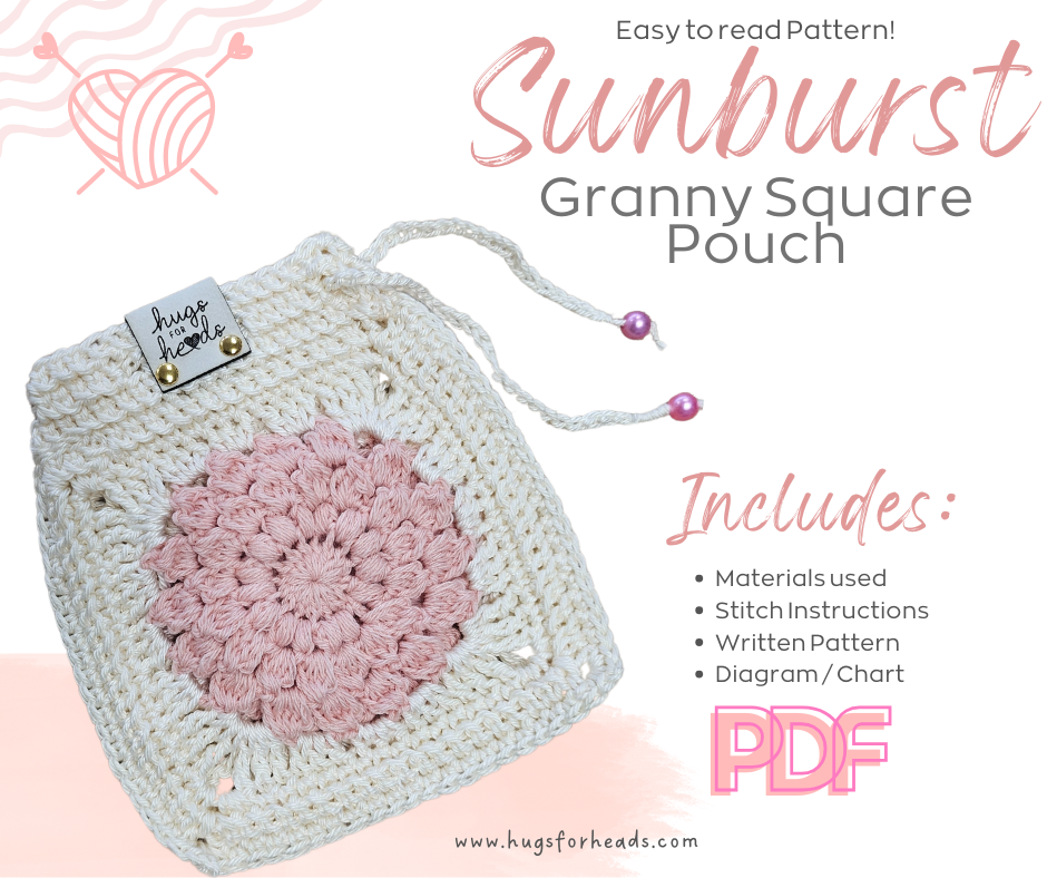 Sunburst Granny Square Pouch