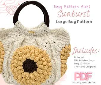 XL Sunflower Burst Granny Square Bag XL Sunflower Burst Granny Square Bag