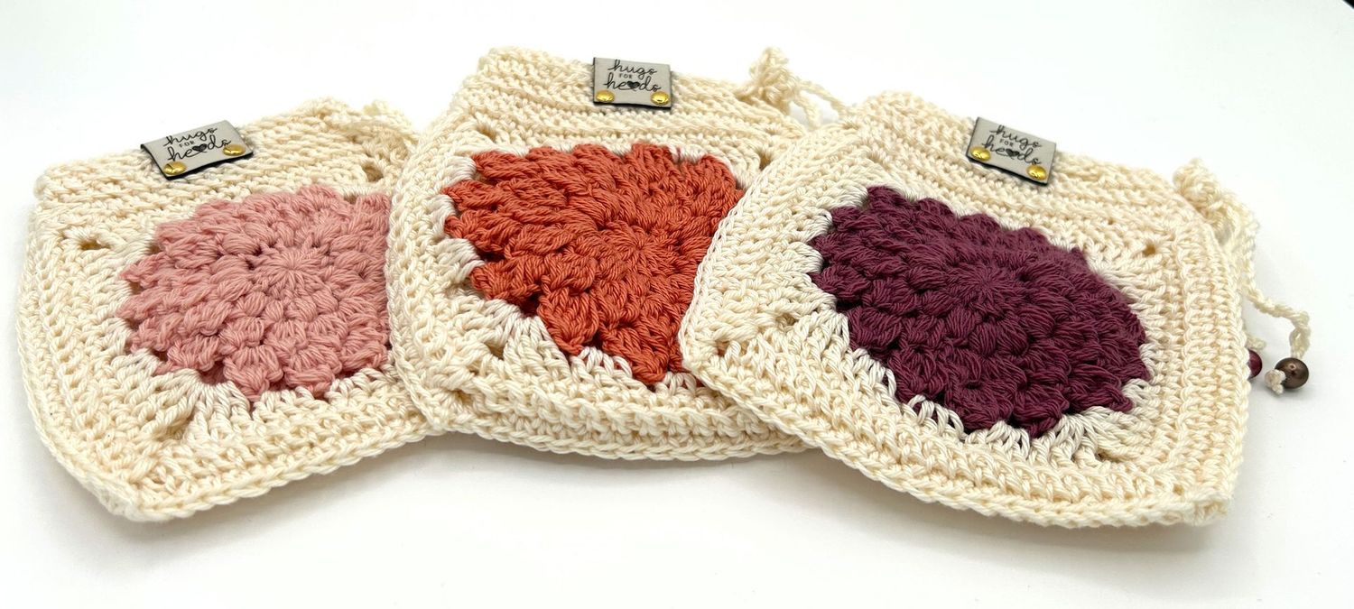 Sunburst Granny Drawstring Pouch
