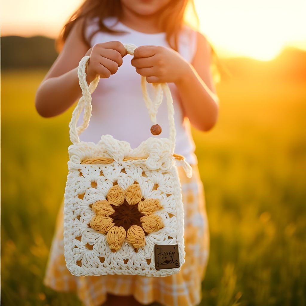 Flower Granny Drawstring Pouch