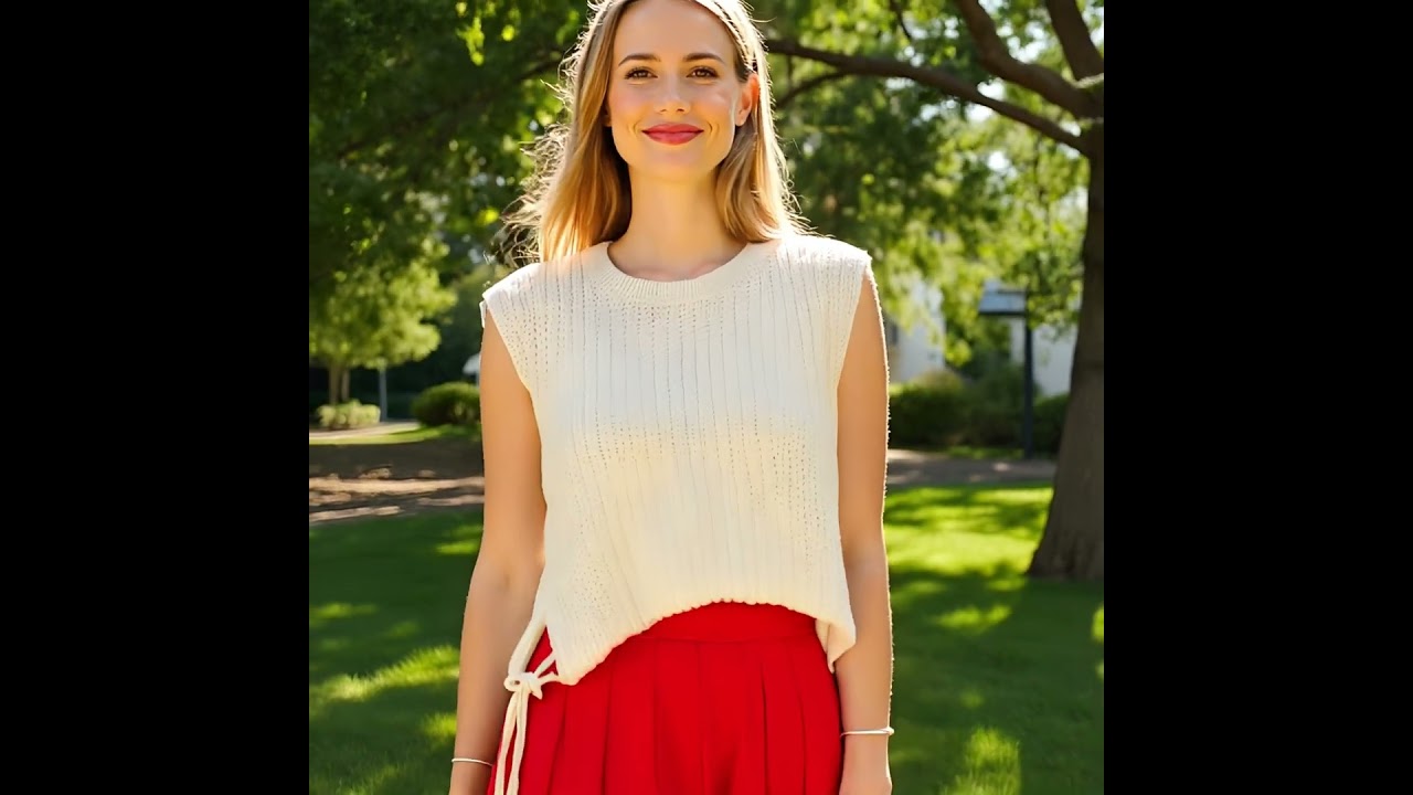 Cute Crochet Vest with Ties