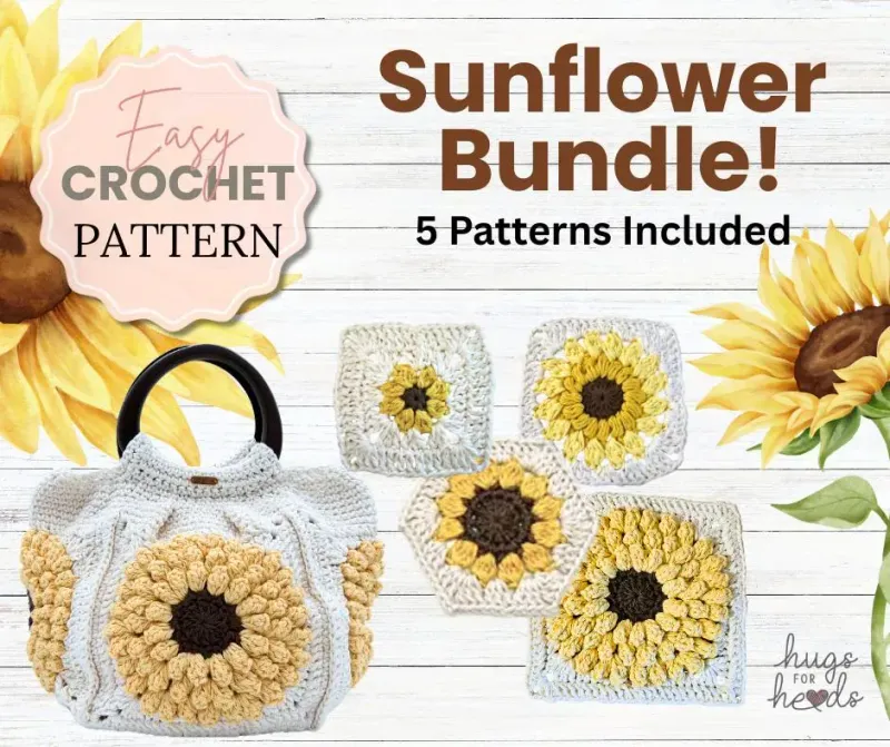 Sunflower Pattern Bundle - Easy Crochet Pattern Sunflower Pattern Bundle - Easy Crochet Pattern