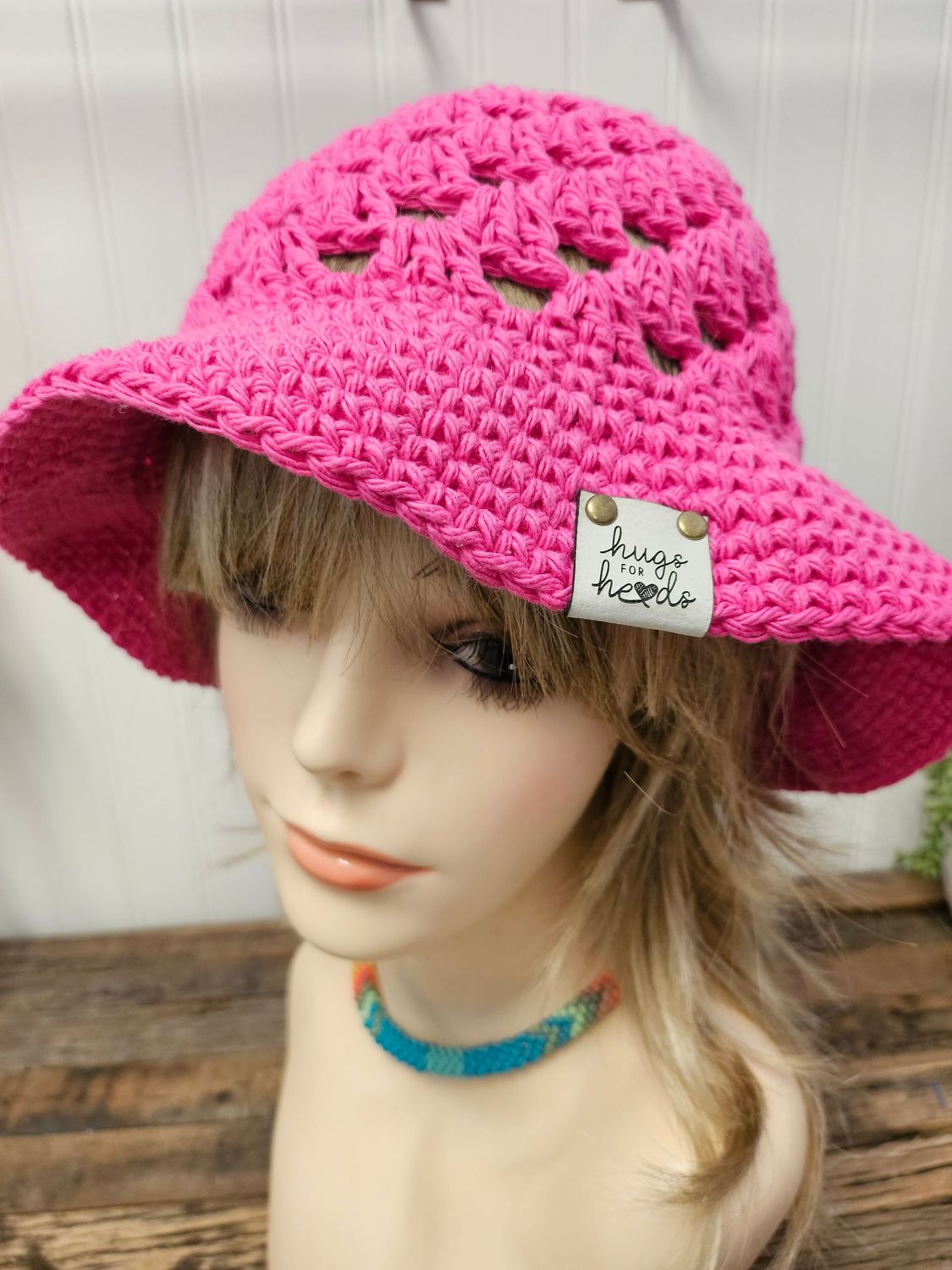 Custom Crochet Granny Square Bucket Hat