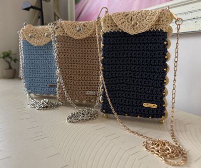 Artisan Crochet & Wine Cork Horizontal Handbag – Custom Made