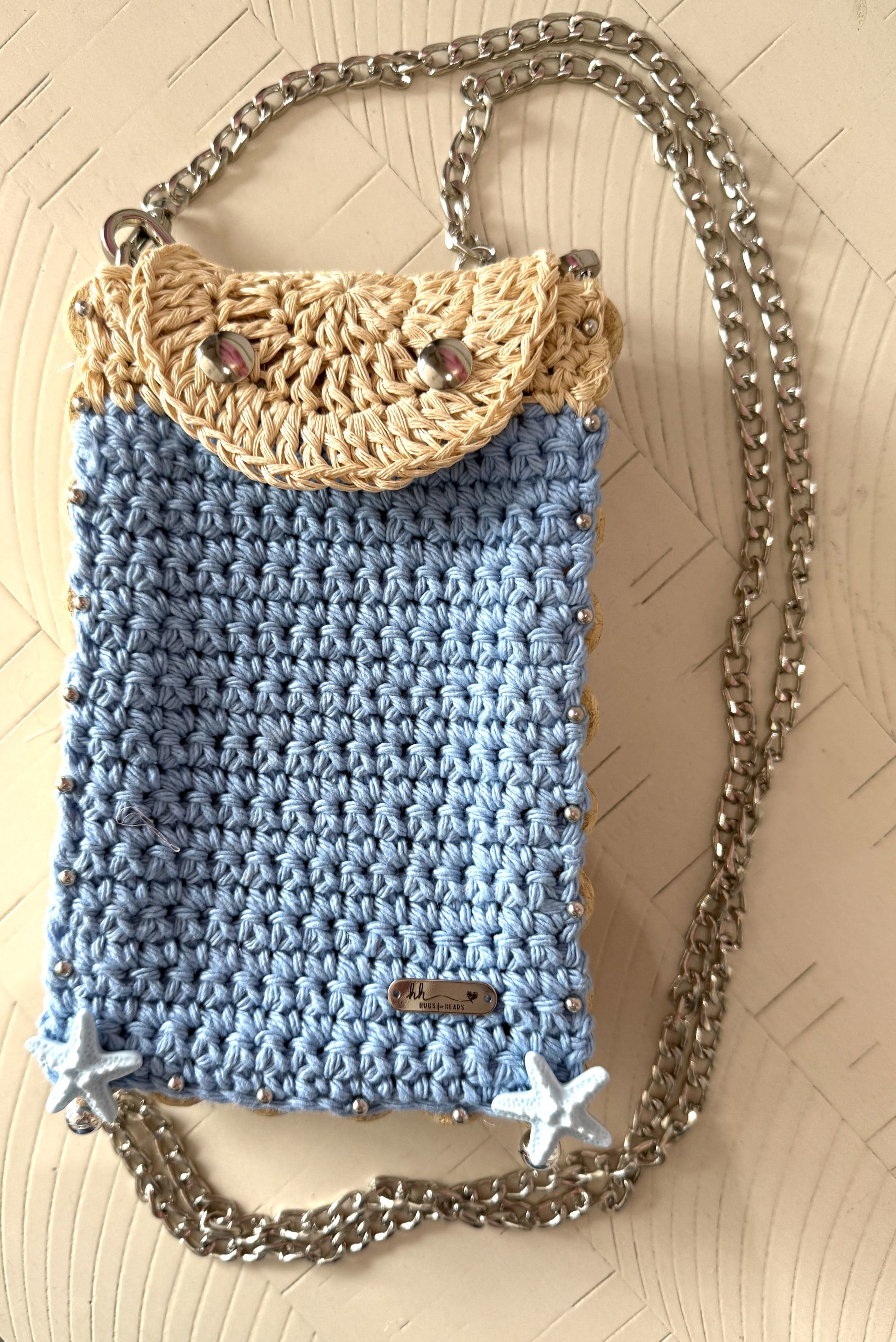 Artisan Crochet & Wine Cork Horizontal Handbag – Custom Made