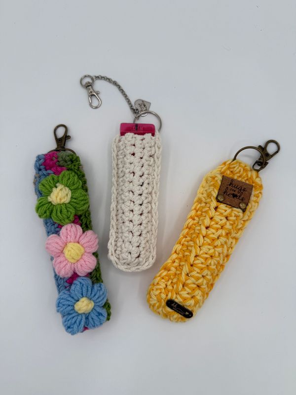 Crochet Chapstick Keyrings