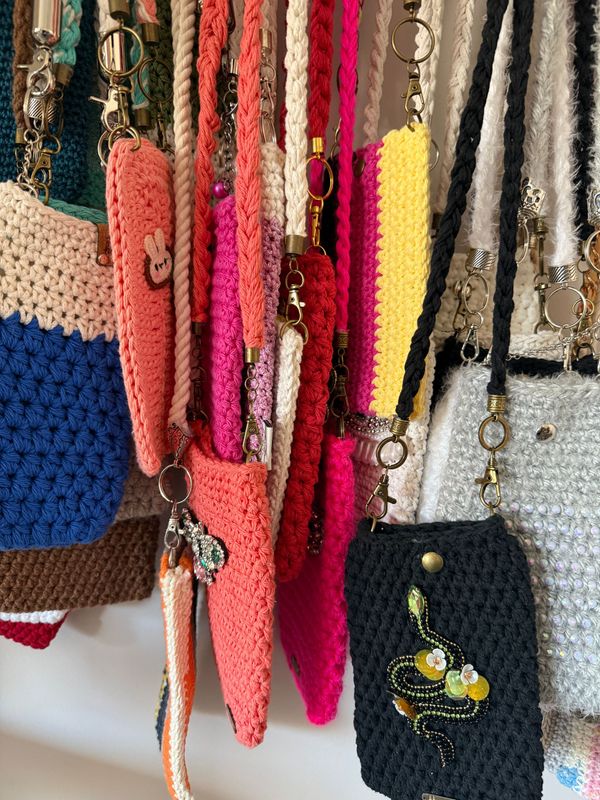 Handmade Crochet Phone Saks