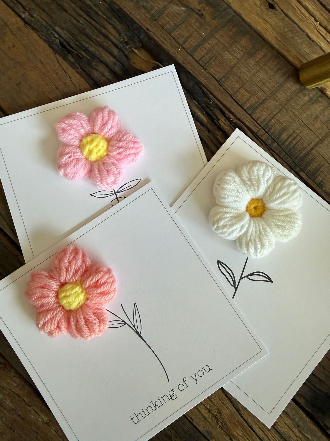 Crochet Flower Cards