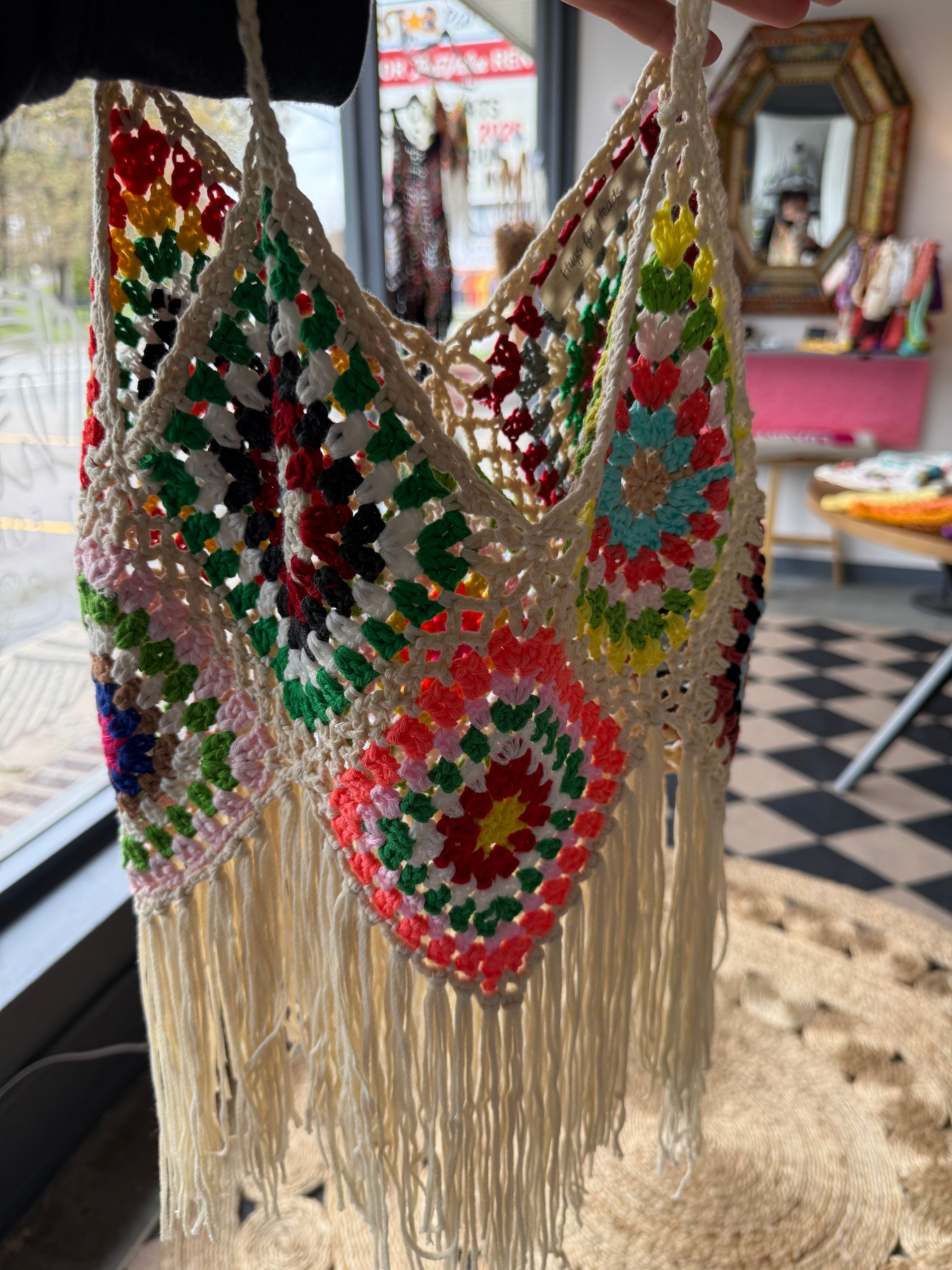 The Granny Square Fringe Halter