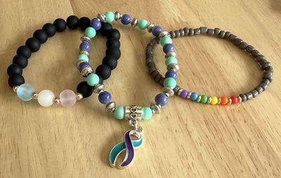 Handcrafted Transgender, Pride & Suicide Awareness Bracelets LGBTQ+ & Suicide Prevention Support Bracelets by Hugs for Heads Handcrafted Transgender, Pride & Suicide Awareness Bracelets LGBTQ+ & Suicide Prevention Support Bracelets by Hugs for Heads