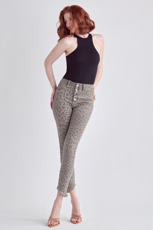 Grey Leopard Jeans