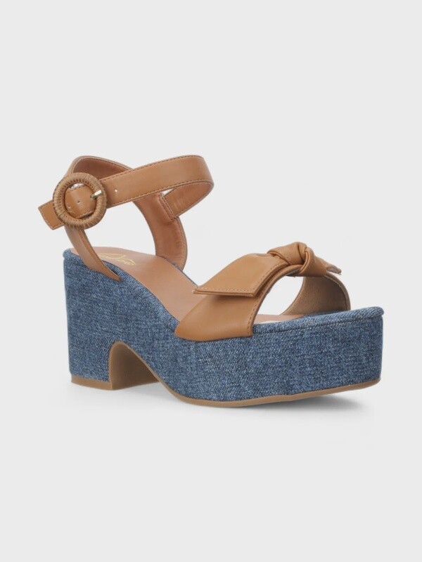 Denim Platform Sandals