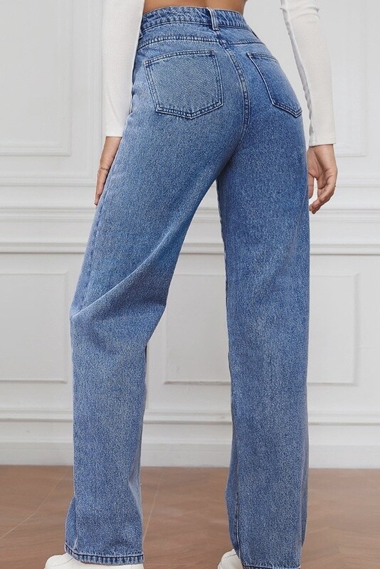 Washed Denim Jeans