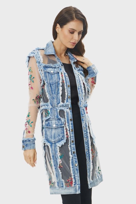 Denim Lace Duster
