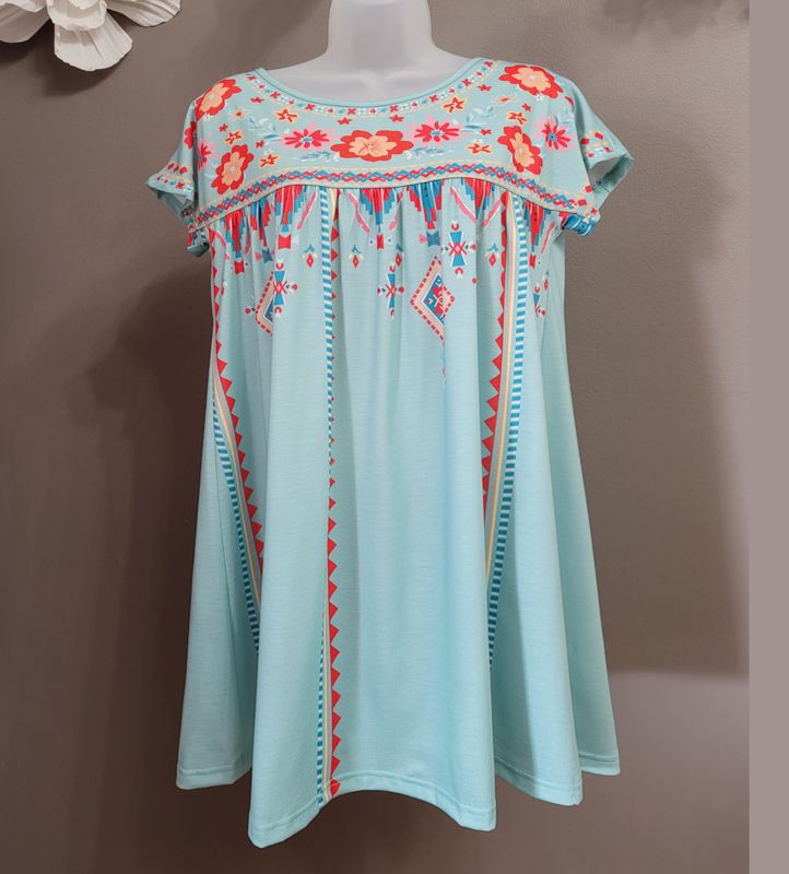 Multicolor Floral Print Mini Dress