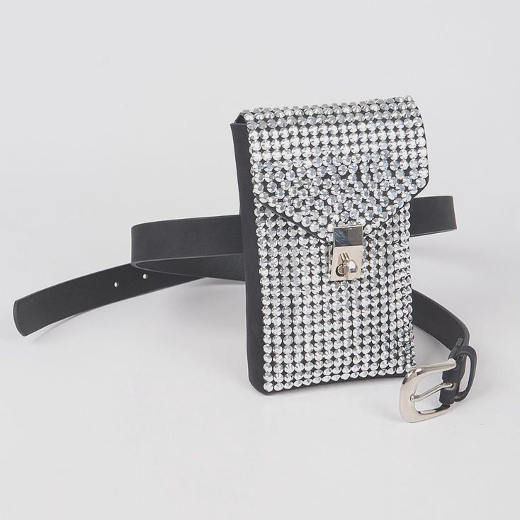 Rhinestone Purse w 43&quot; Belt