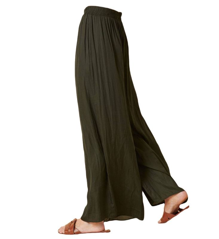 Light Satin Wide Leg Pants