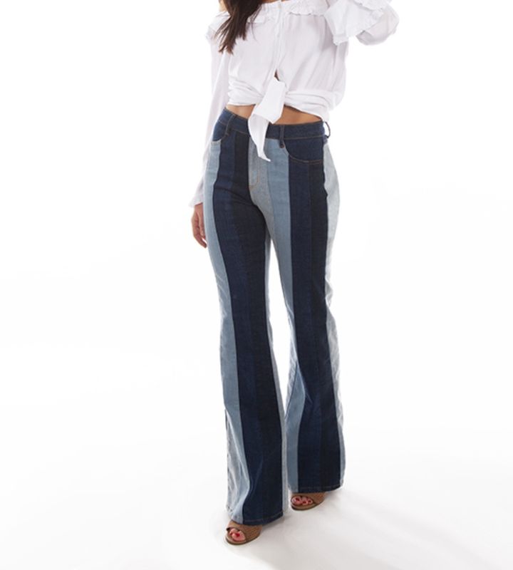 Multicolor Panel Jeans