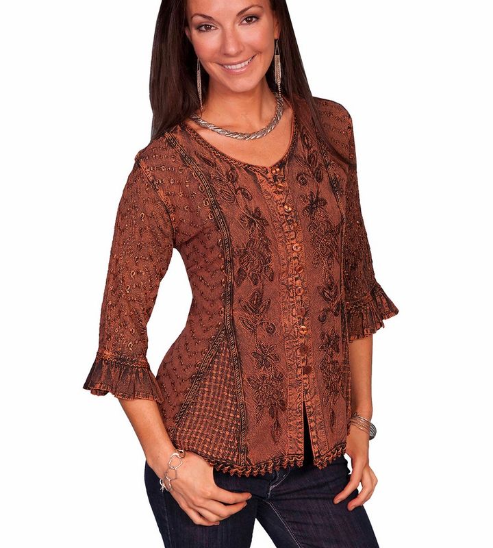 Embroidered Copper Top